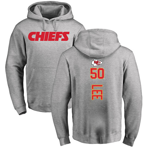 Men Kansas City Chiefs 50 Lee Darron Ash Backer Pullover NFL Hoodie Sweatshirts